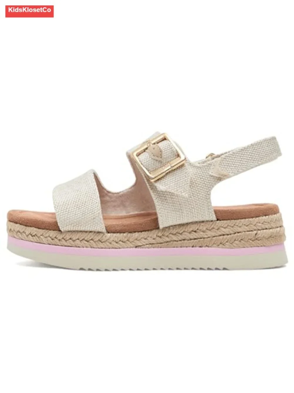 Kids Platform Sandals with Hook-and-Loop Closure